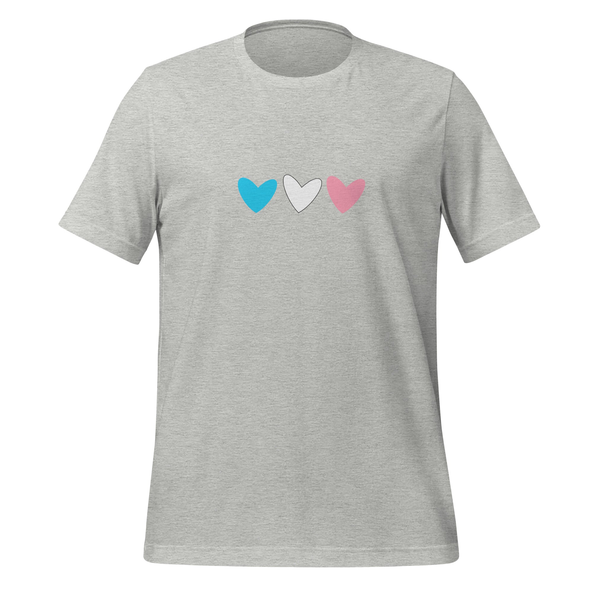 Camiseta unisex de corazones trans