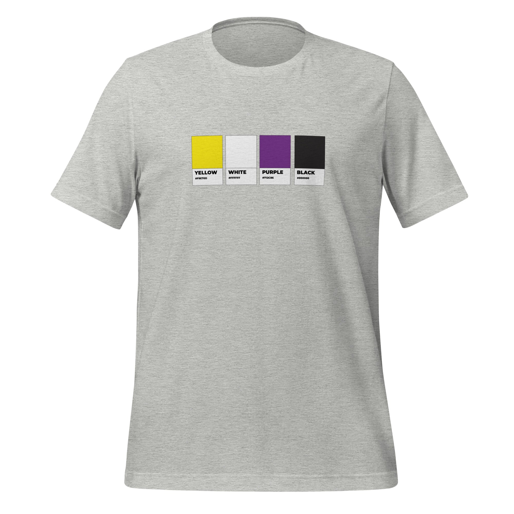 Camiseta unisex con muestras de colores no binarios