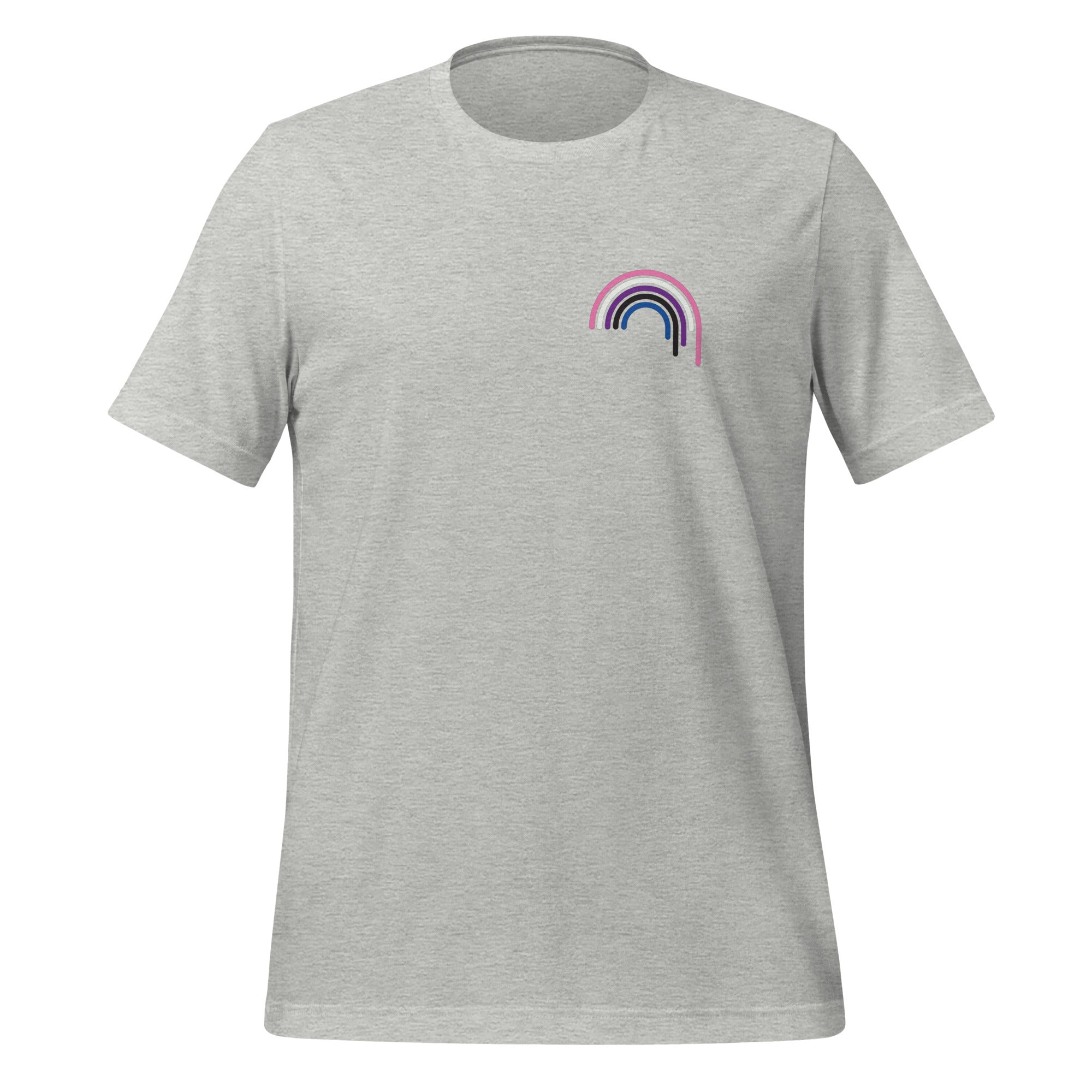 Camiseta unisex con goteo de arcoíris y género fluido