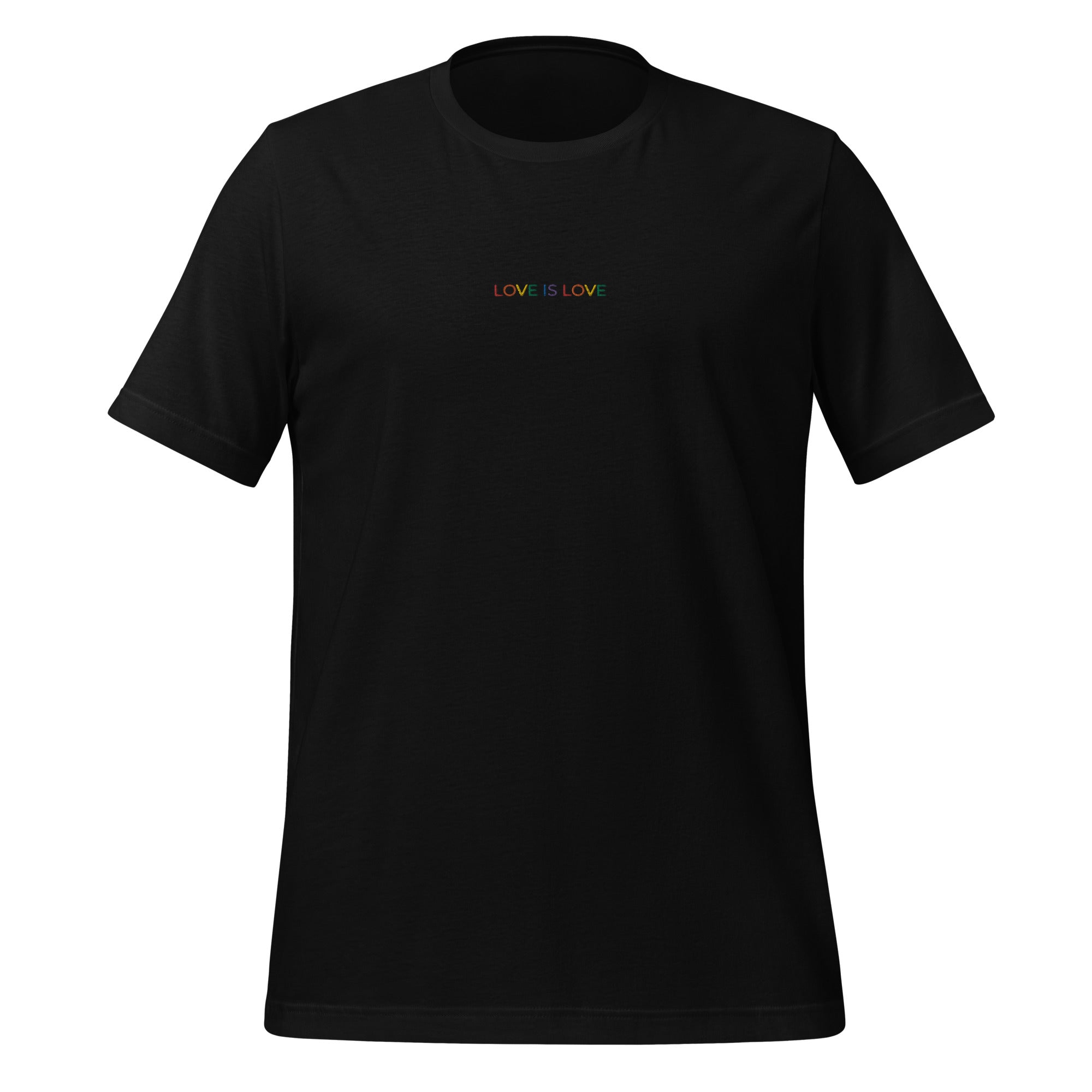 Camiseta unisex bordada "Love is Love"