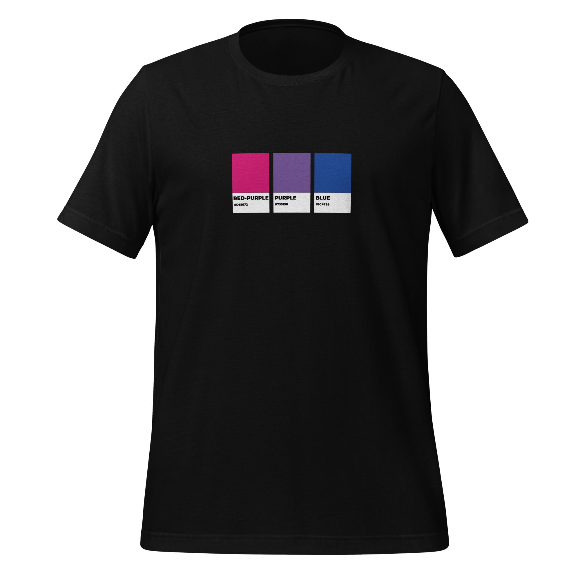 Camiseta unisex con muestras de colores bisexuales