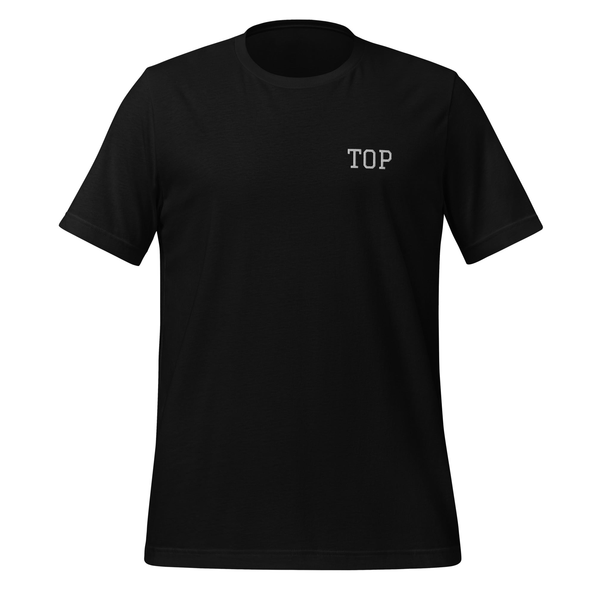 Camiseta unisex bordada en la parte superior