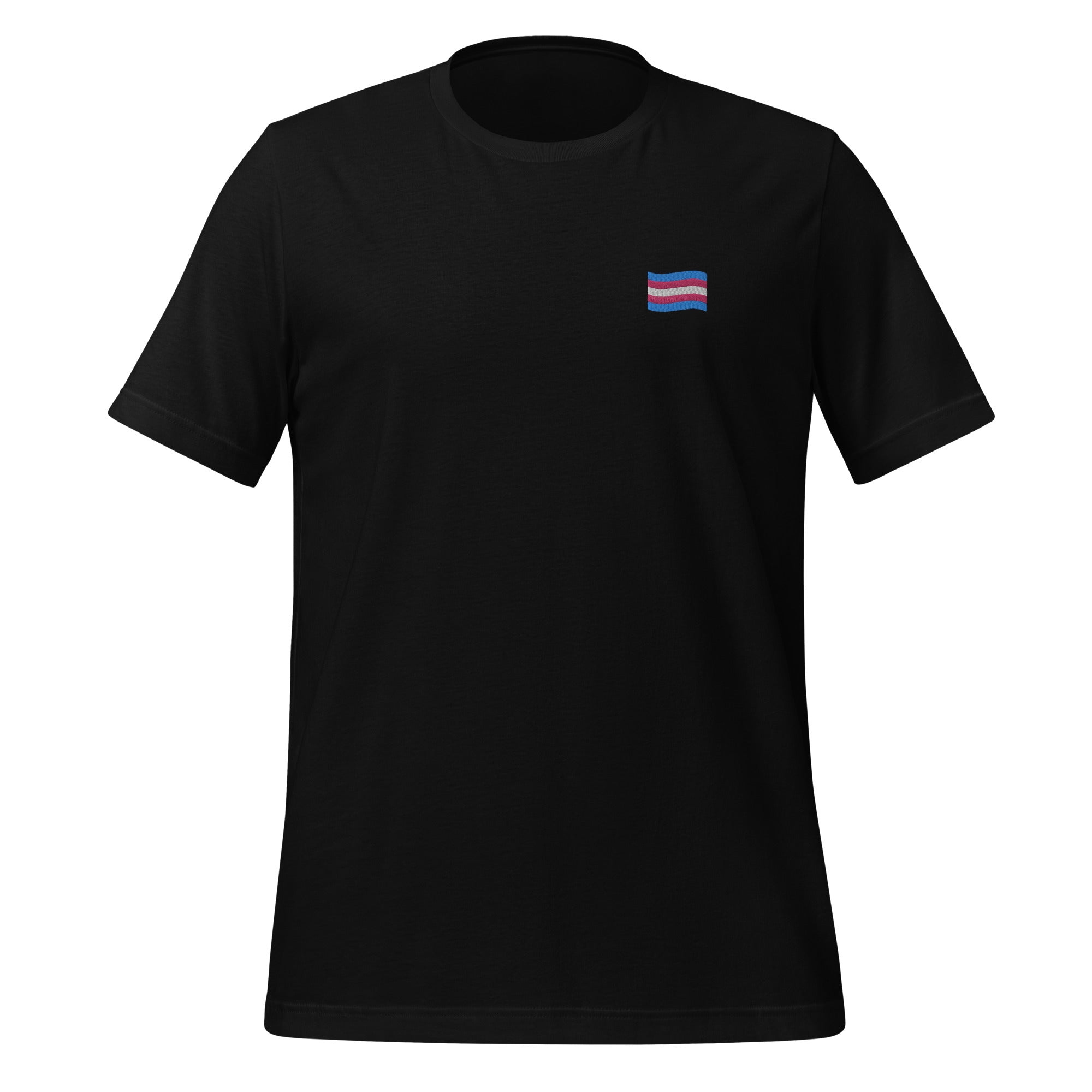 Camiseta unisex con bandera trans bordada