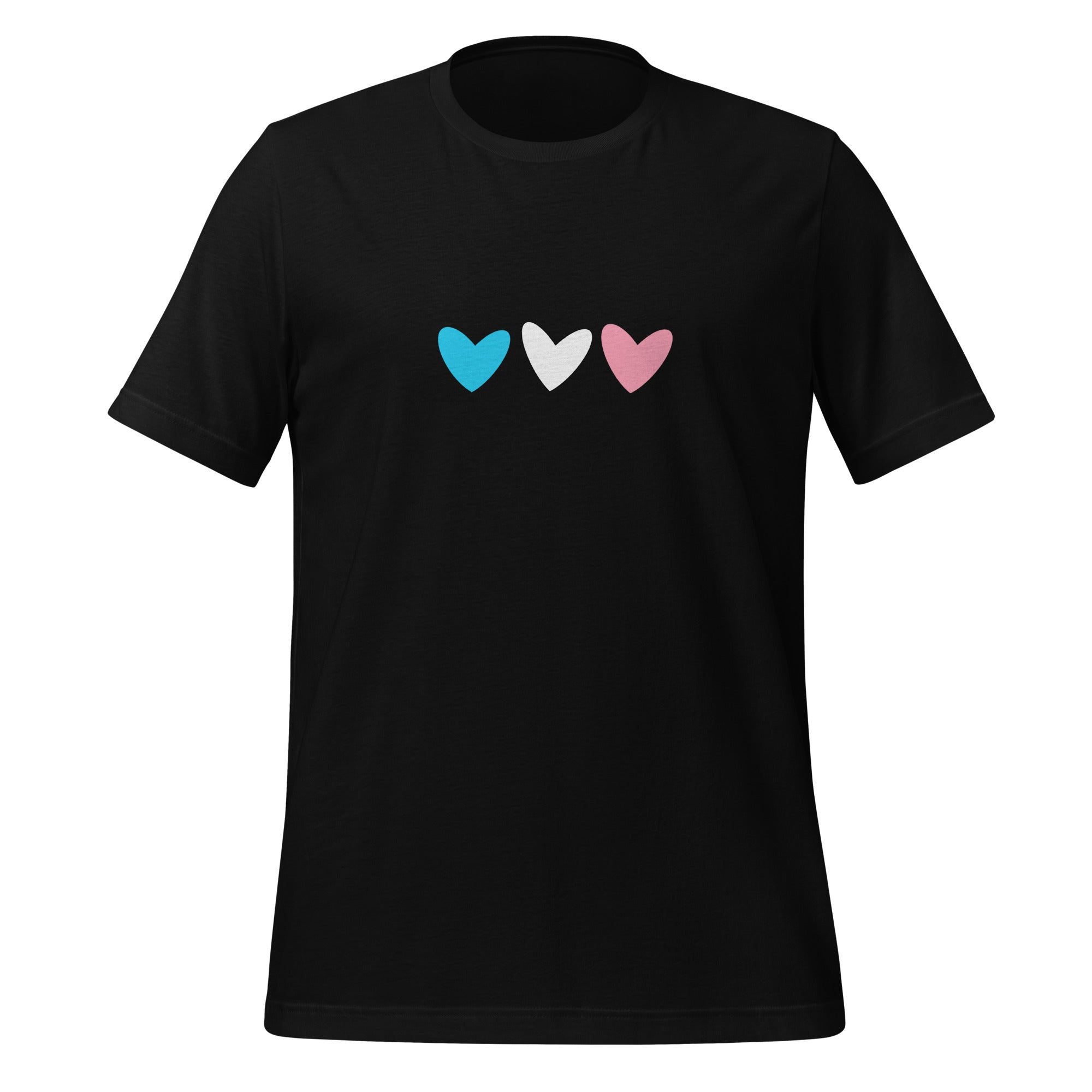 Camiseta unisex de corazones trans