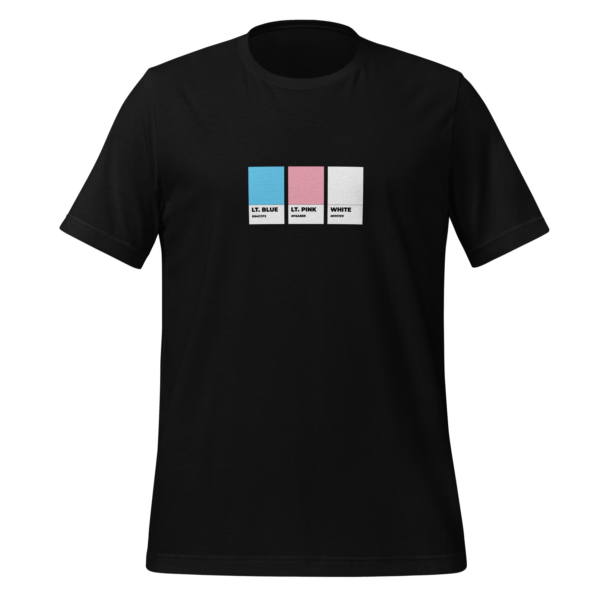 Camiseta unisex con muestras de colores trans