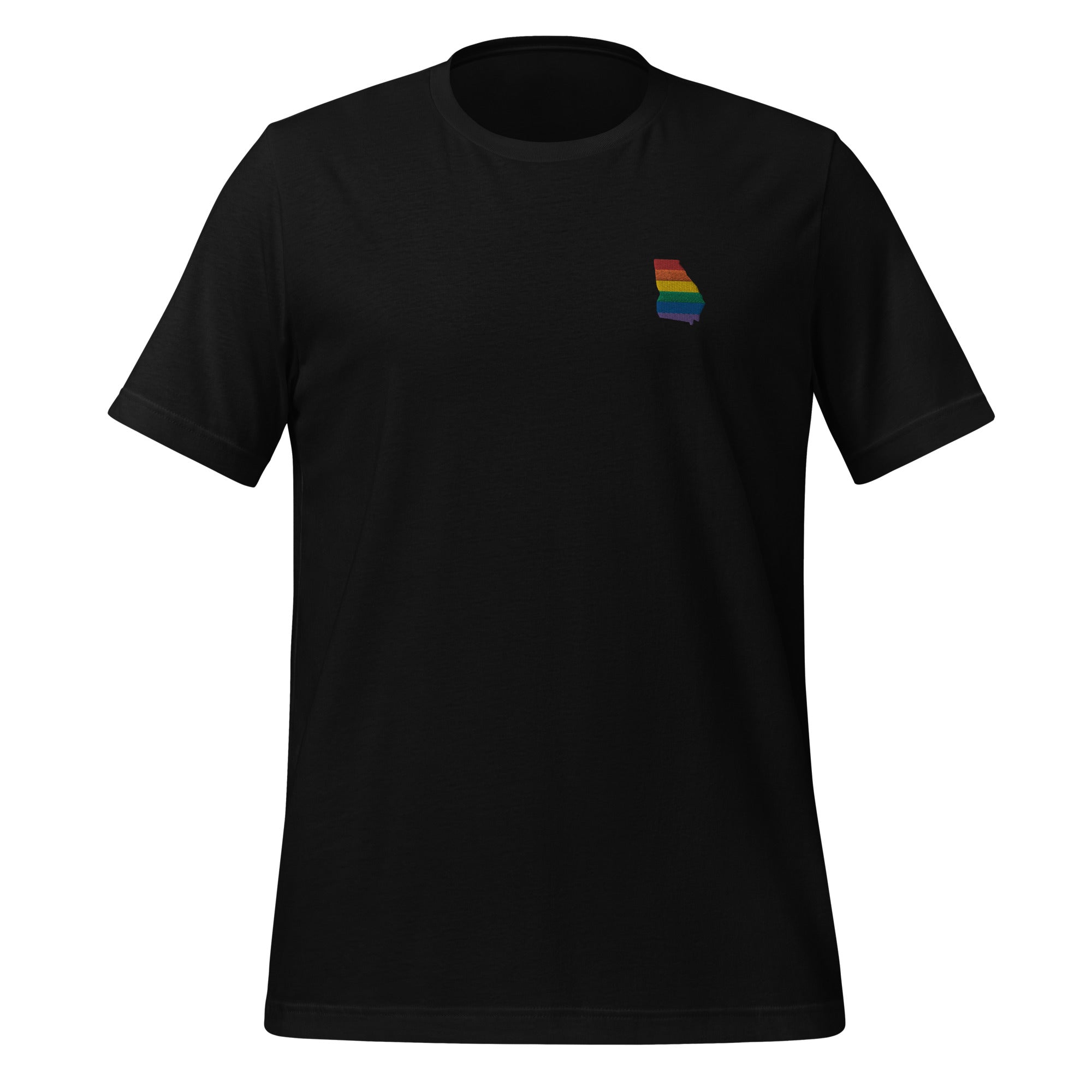 Camiseta unisex bordada con arcoíris de Georgia