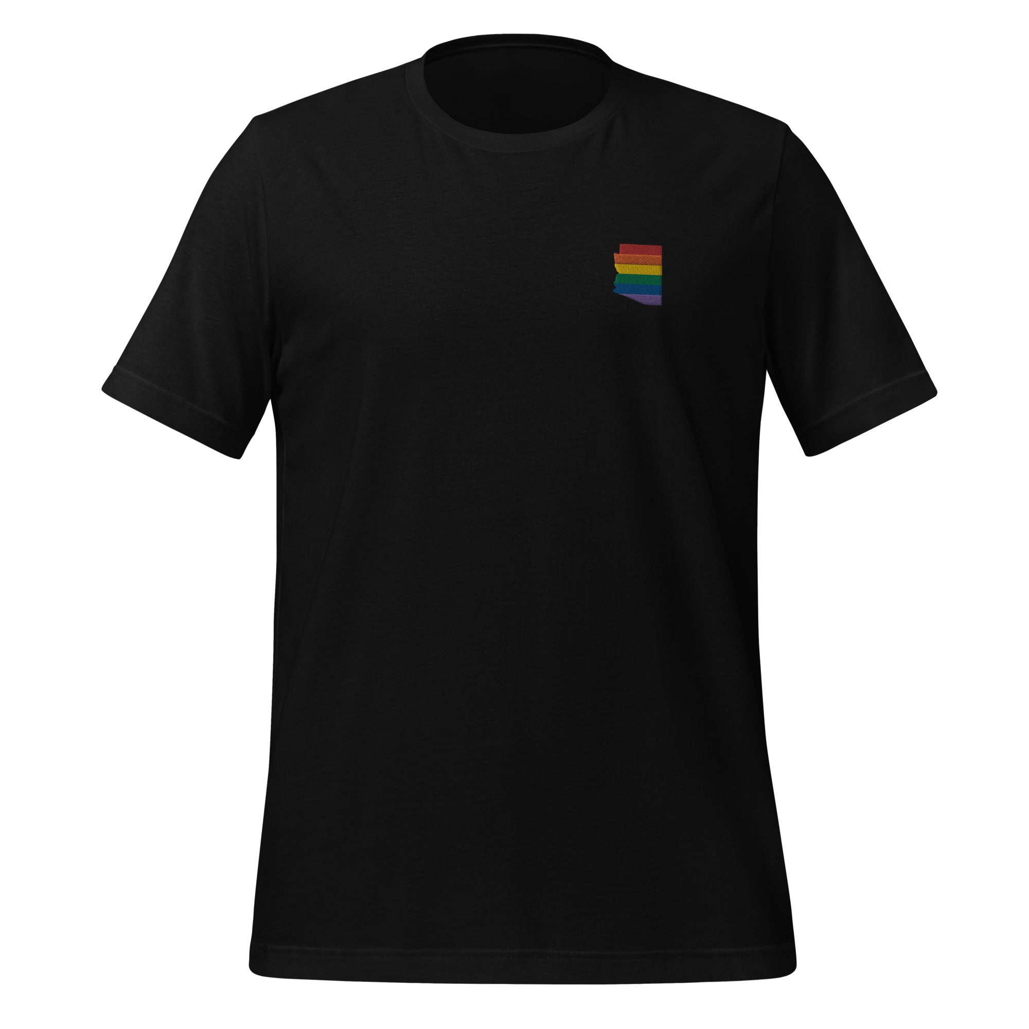 Camiseta unisex bordada con el arcoíris de Arizona