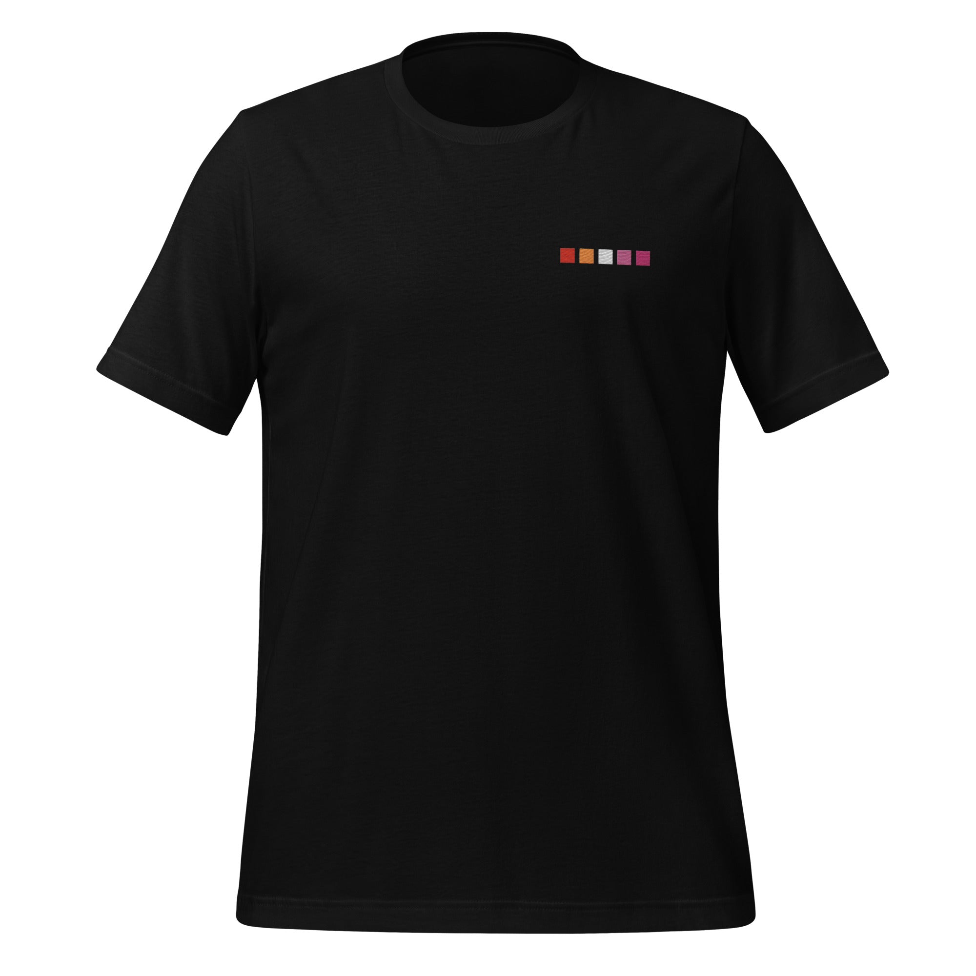 Camiseta unisex bordada con cuadrados de lesbianas