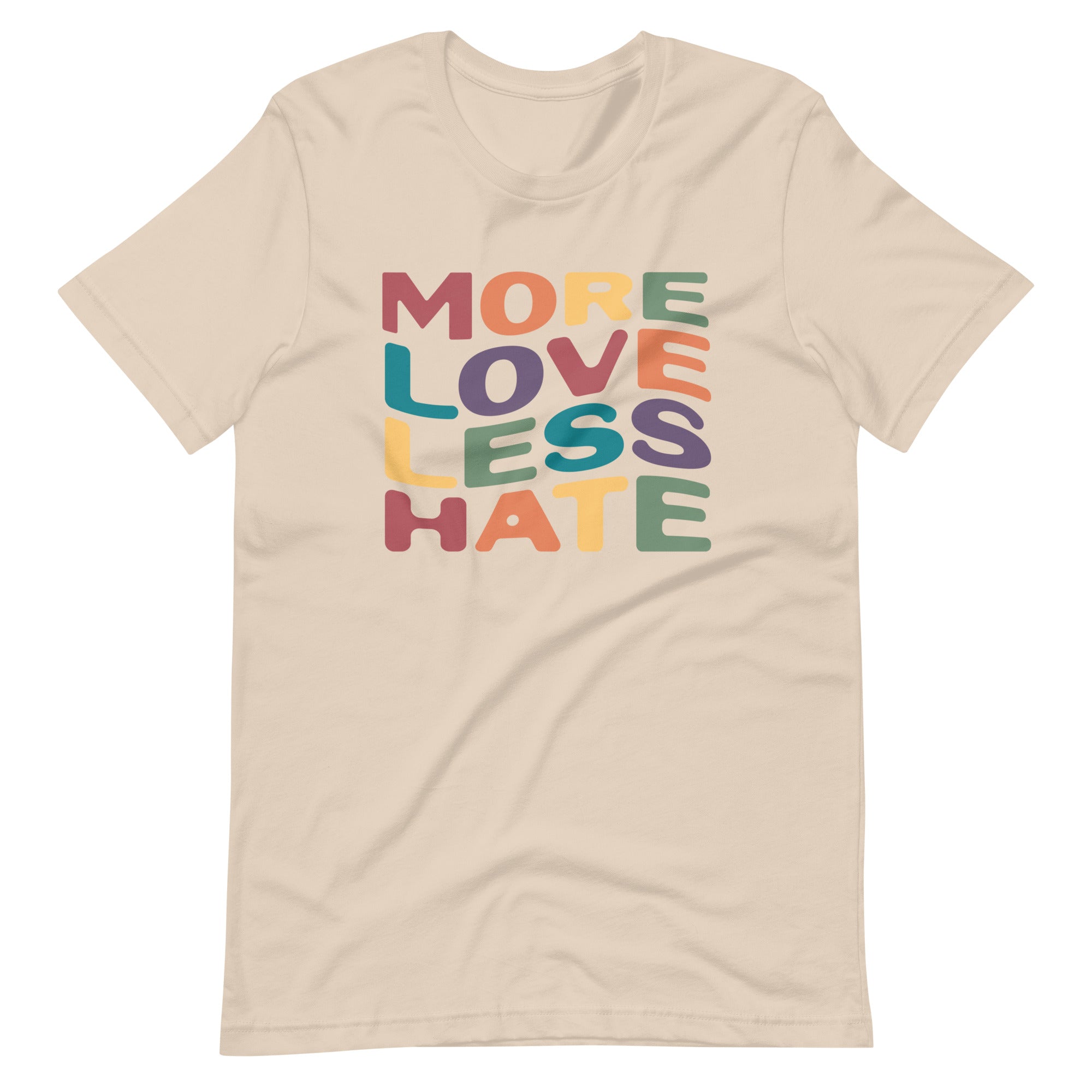 Camiseta unisex Más amor, menos odio