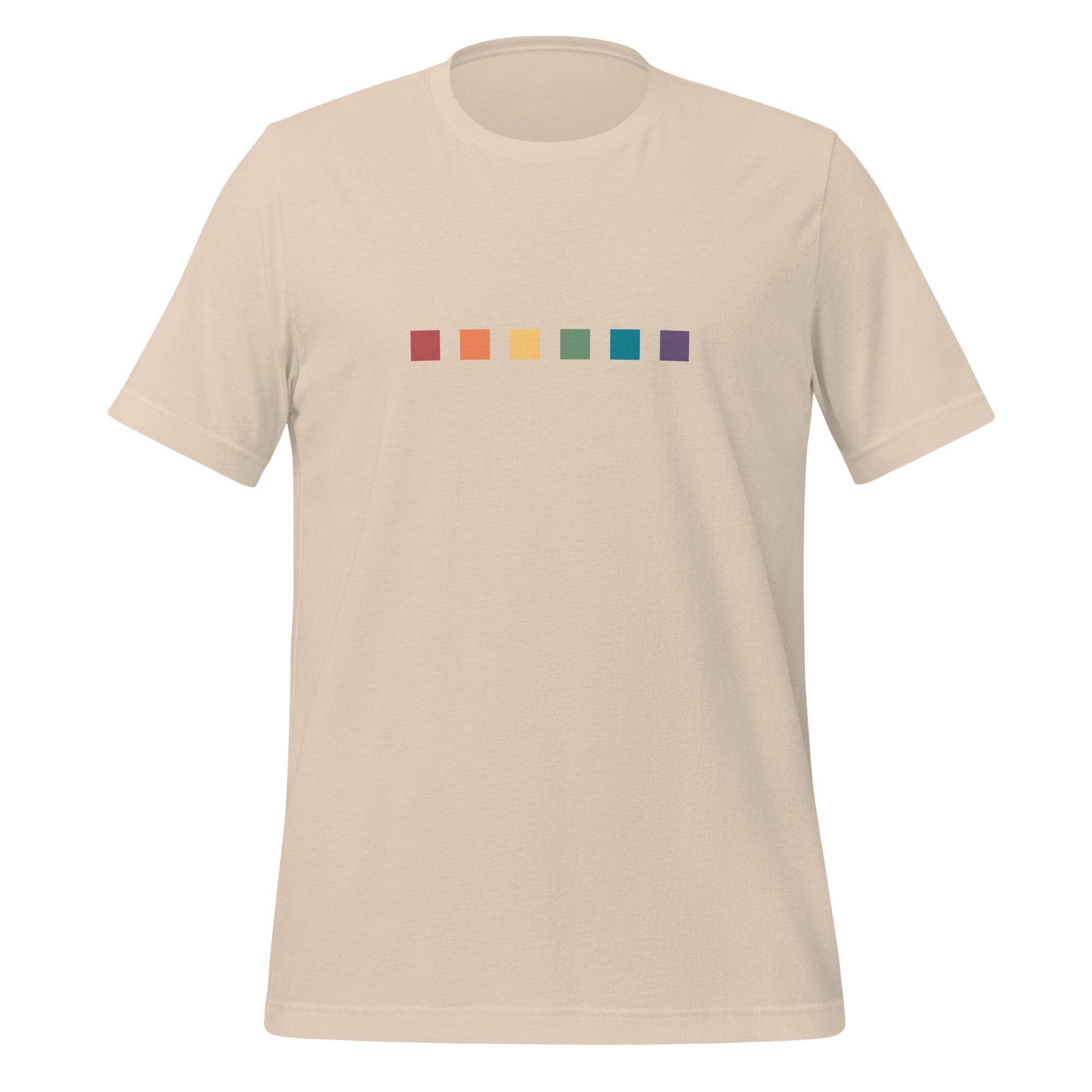 Camiseta unisex con cuadrados de arcoíris