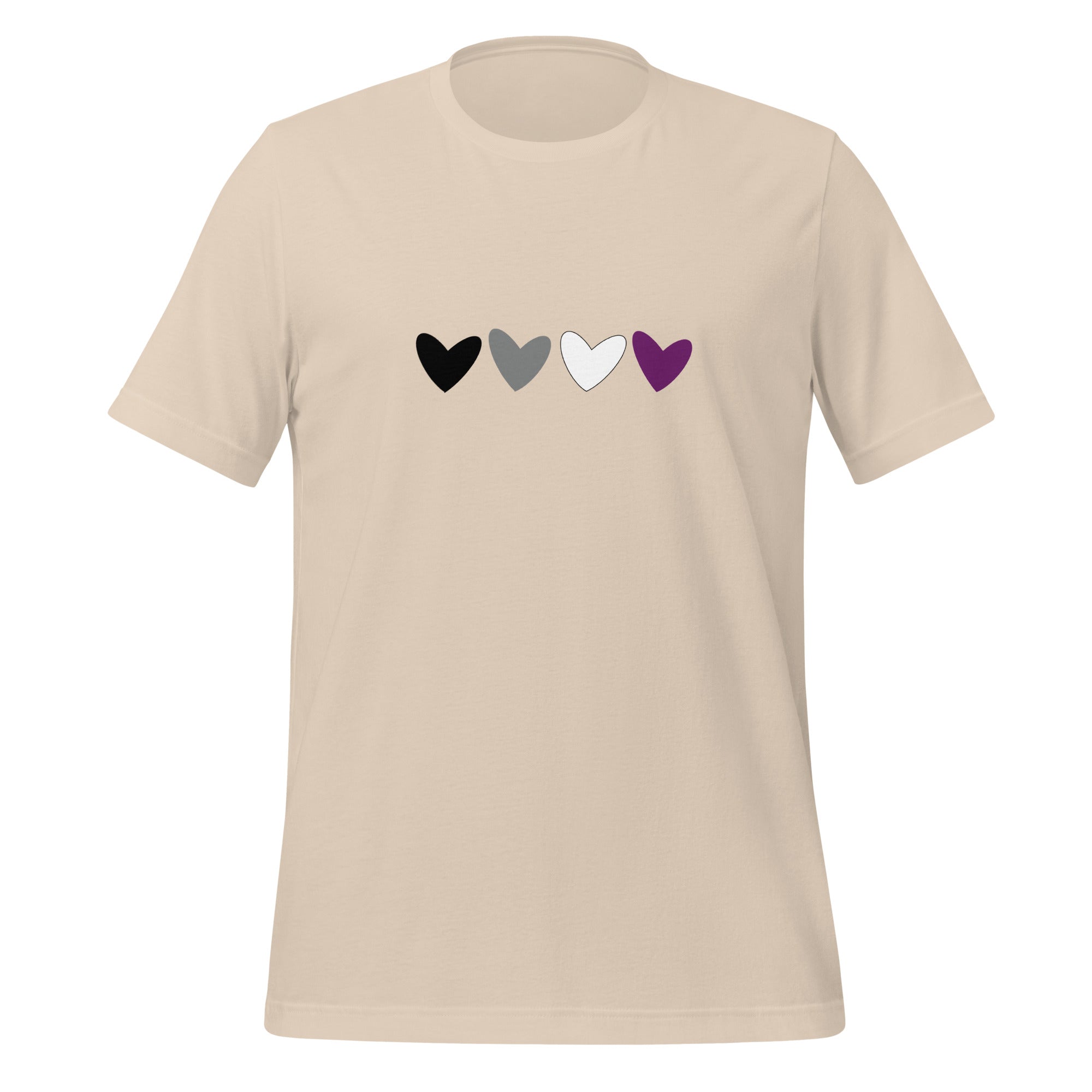 Camiseta unisex de corazones asexuales