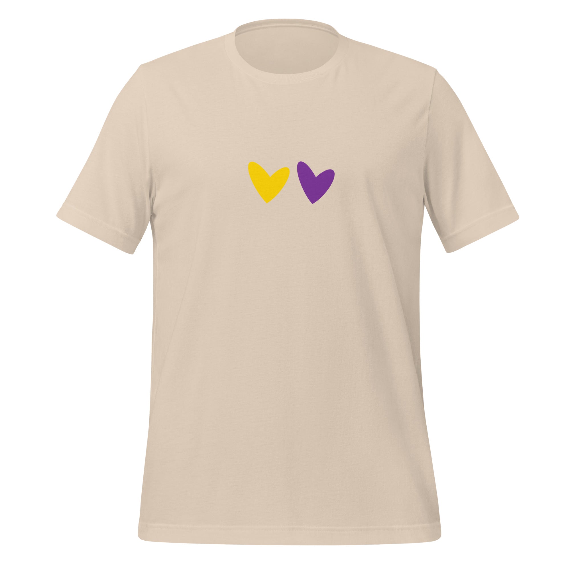 Camiseta unisex con corazones intersexuales