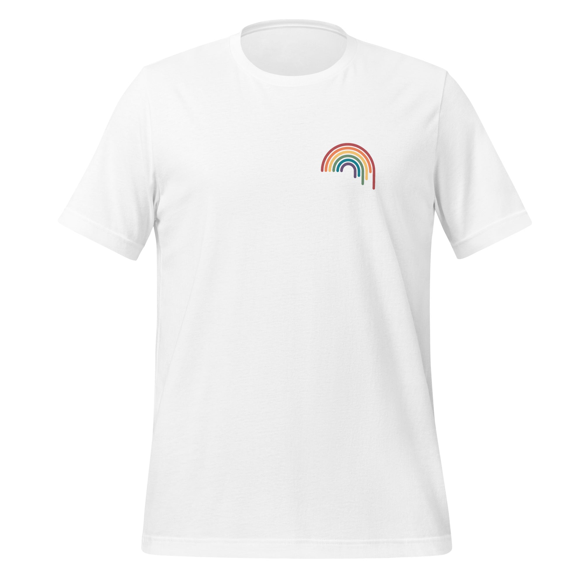 Camiseta unisex con goteo de arcoíris