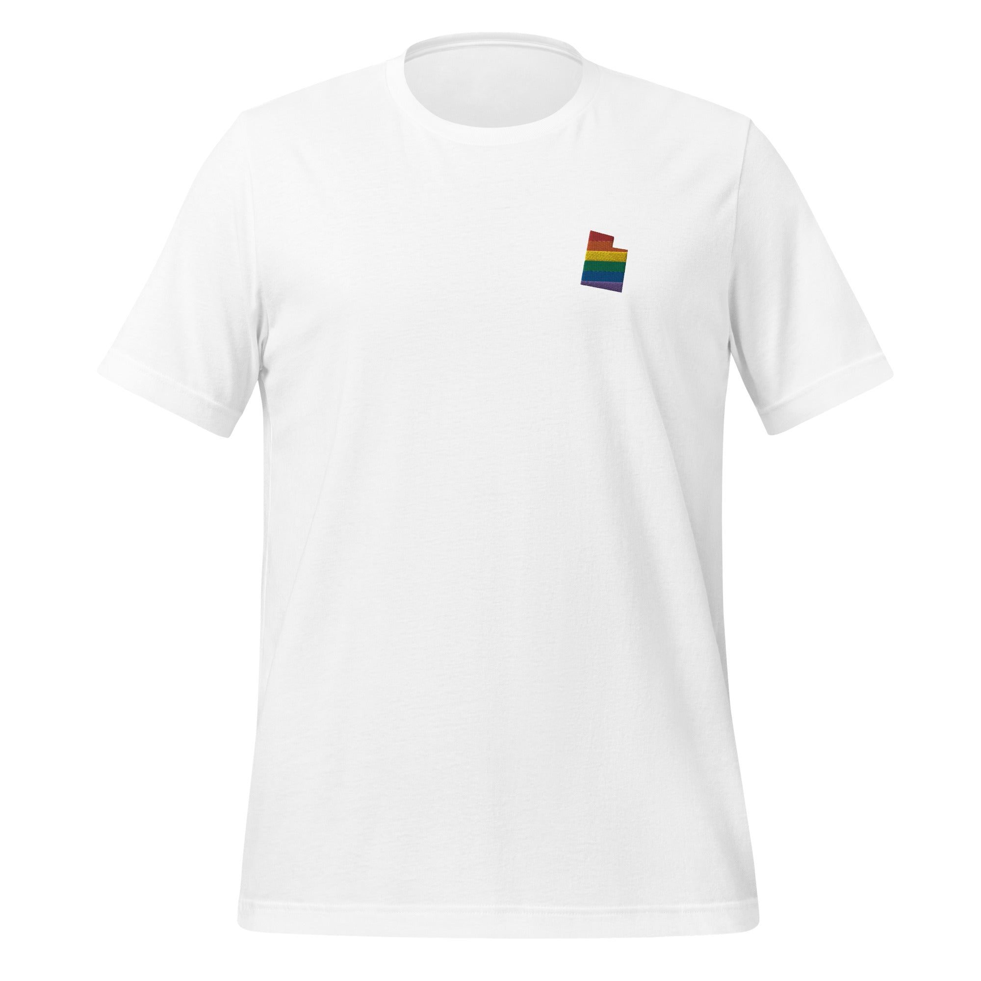 Camiseta unisex bordada con el arcoíris de Utah