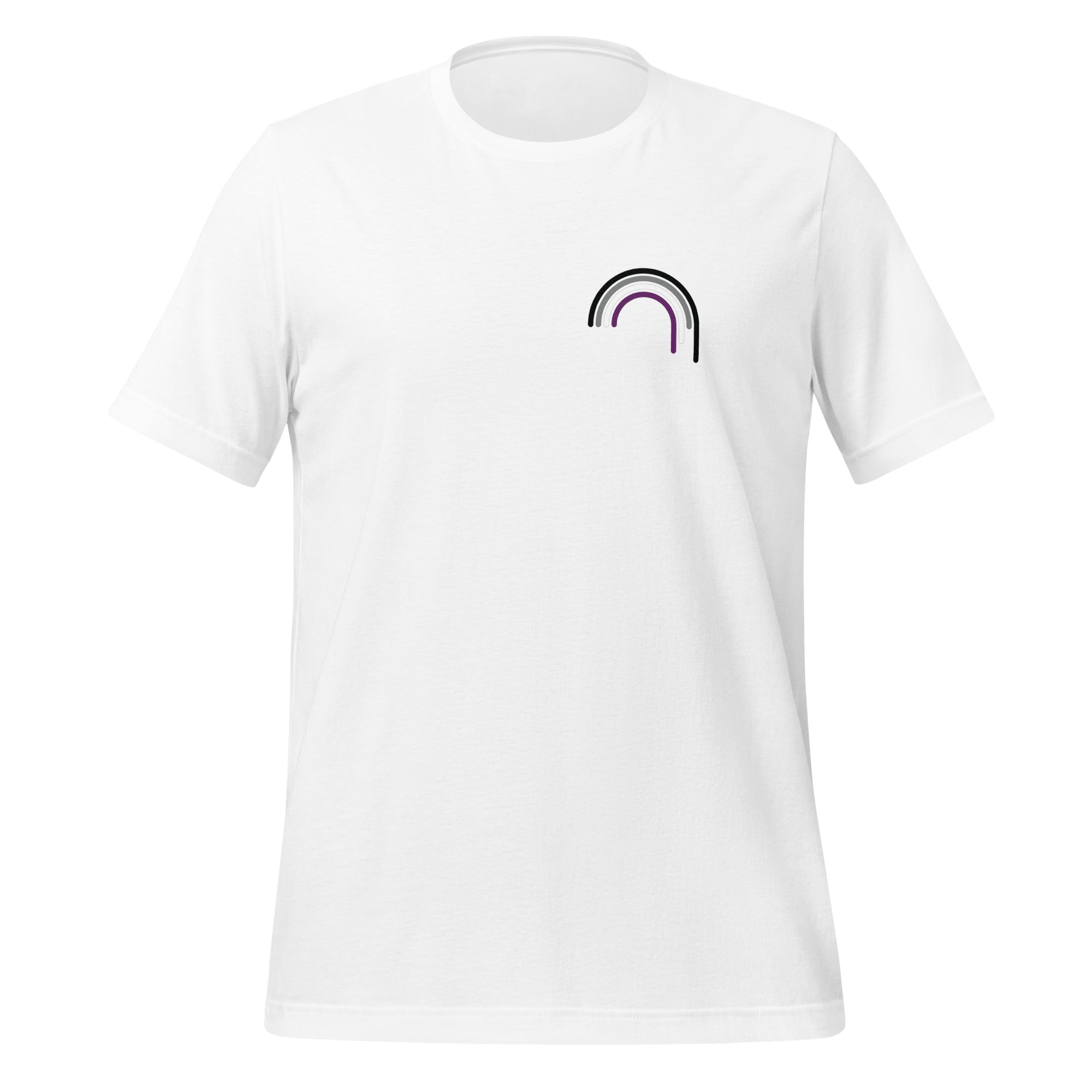 Camiseta unisex asexual con goteo de arcoíris