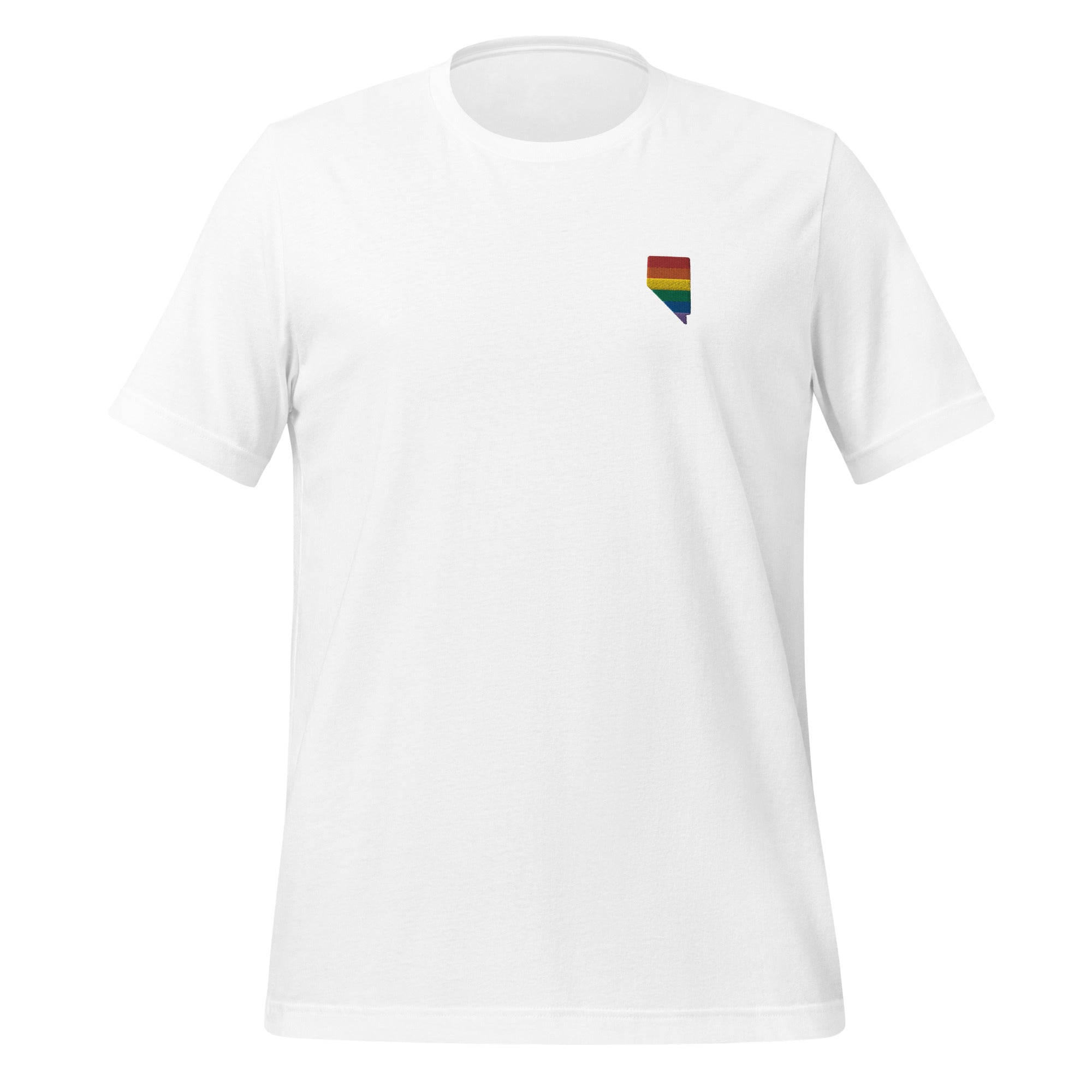 Camiseta unisex con bordado del arcoíris de Nevada