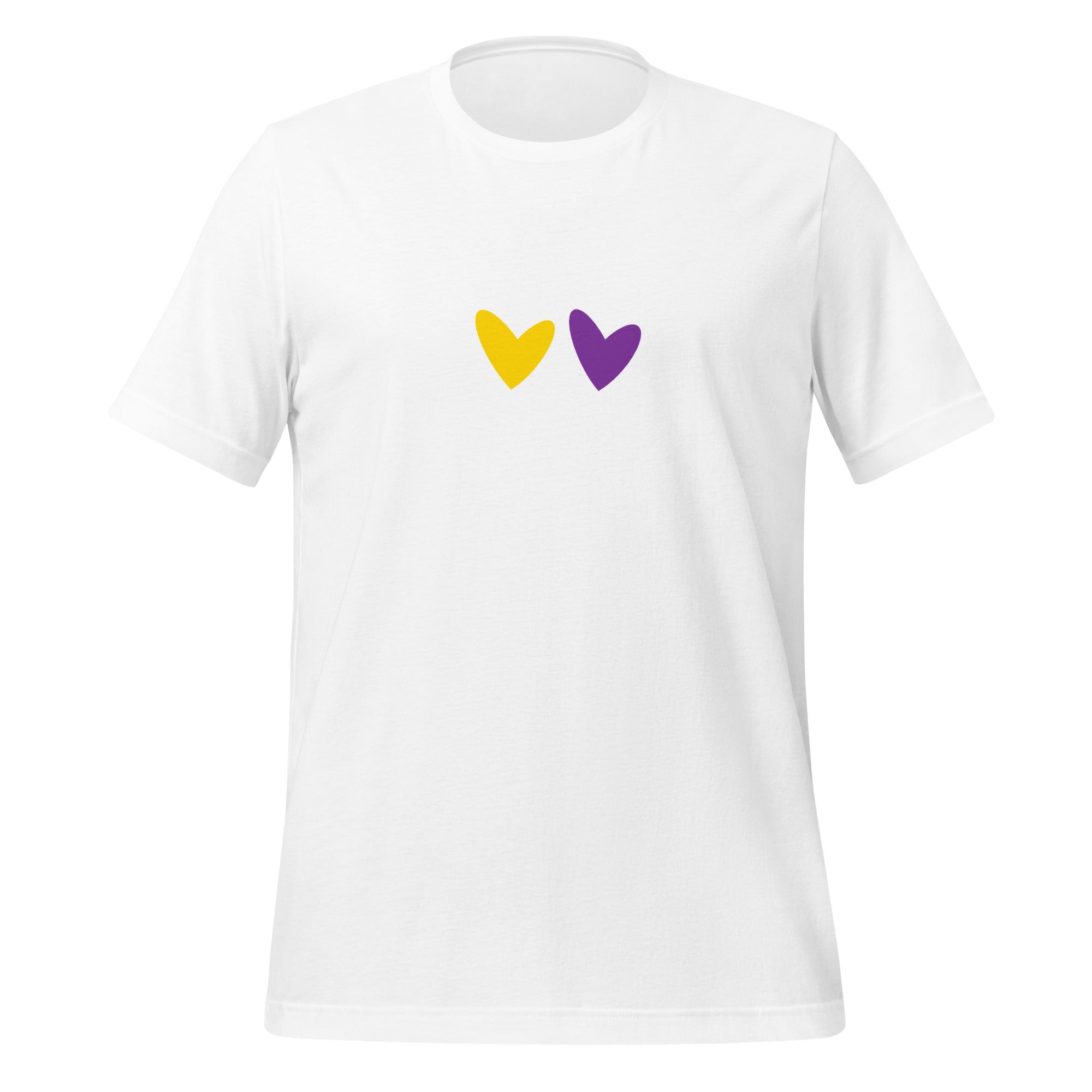 Camiseta unisex con corazones intersexuales