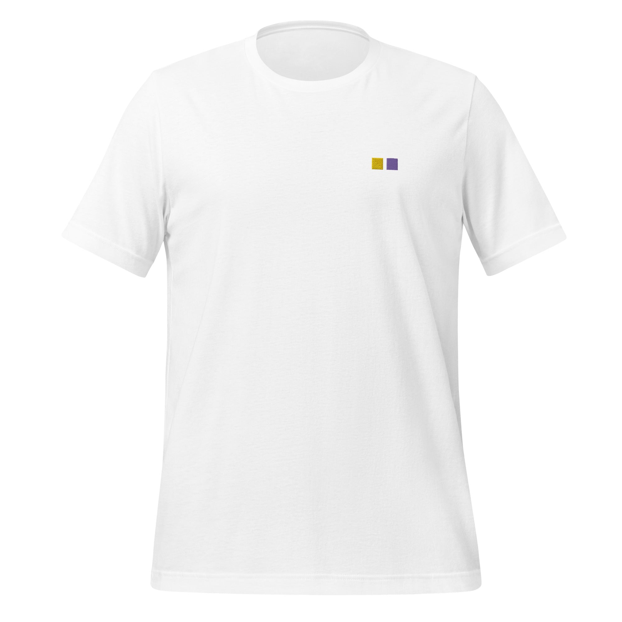 Camiseta unisex con bordado de cuadrados intersexuales