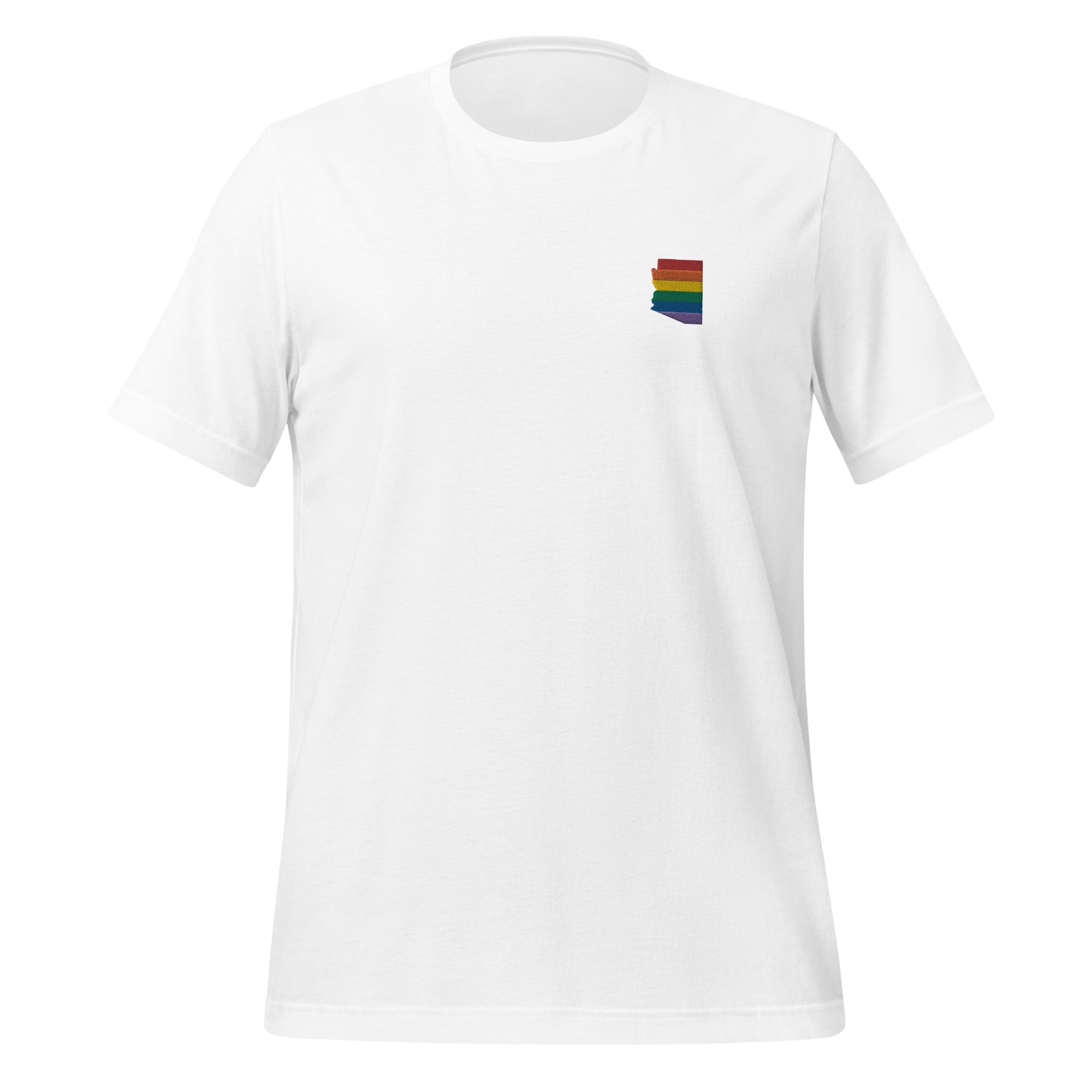 Camiseta unisex bordada con el arcoíris de Arizona