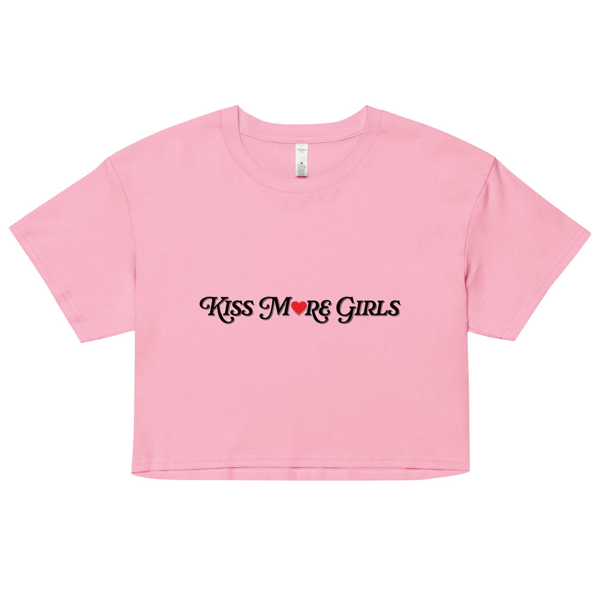 Top corto unisex para niñas Kiss More