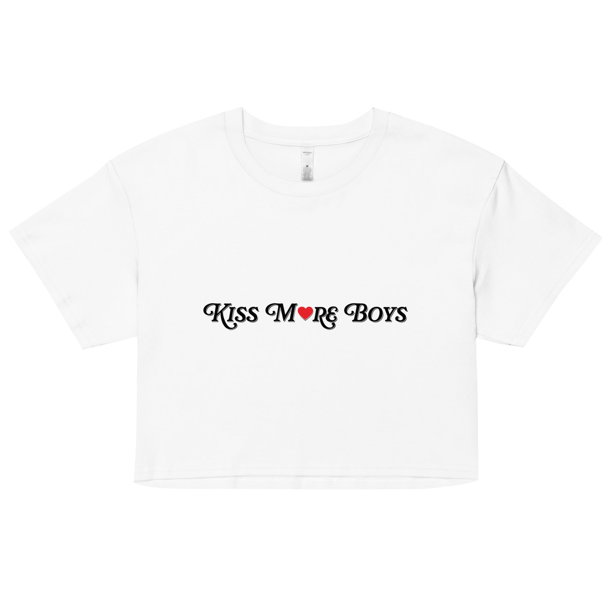 Top corto unisex para niños Kiss More