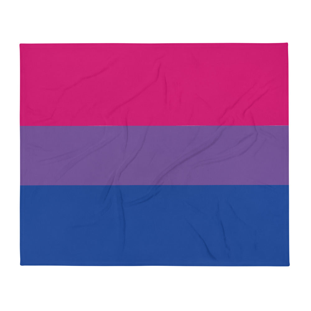 Manta con motivo del orgullo bisexual