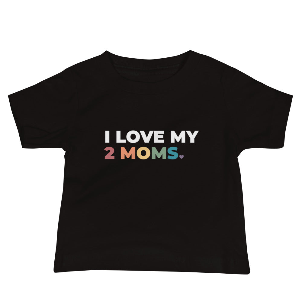 Camiseta de bebé "Amo a mis dos mamás"