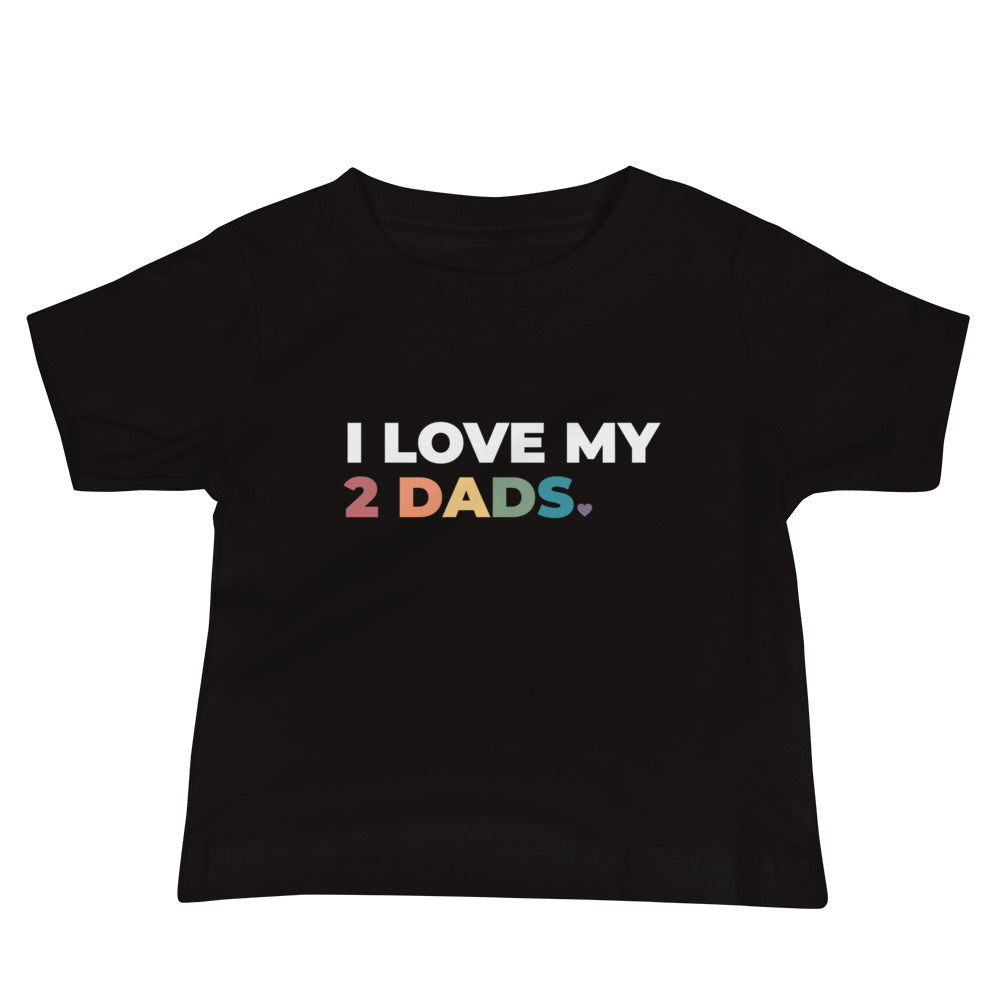 Camiseta de bebé "Amo a mis dos papás"