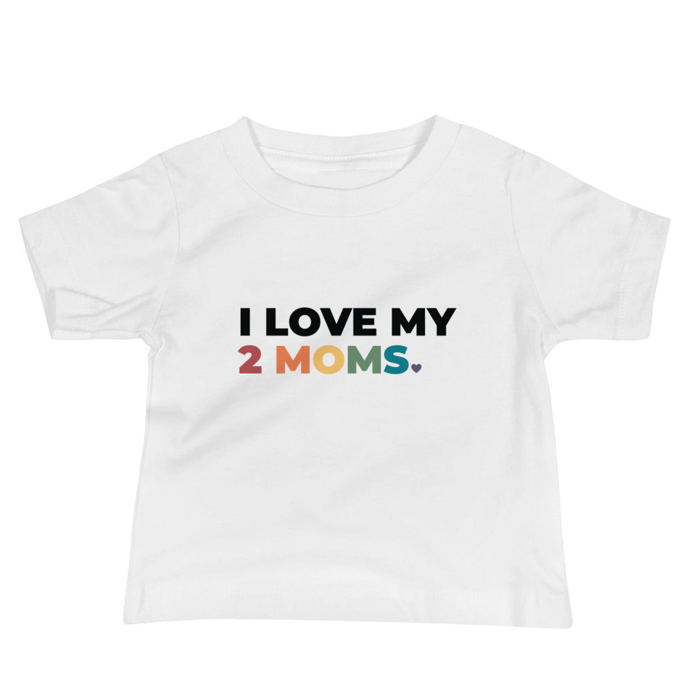 Camiseta de bebé "Amo a mis dos mamás"
