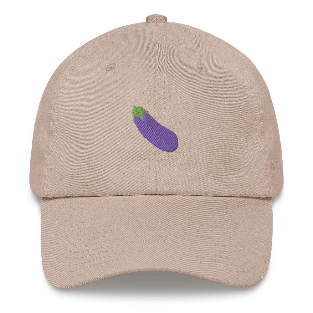 Sombrero de berenjena con forma de emoji