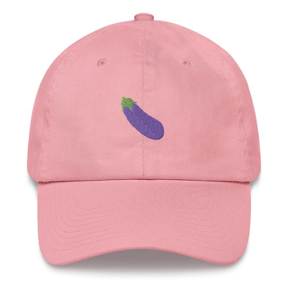 Sombrero de berenjena con forma de emoji