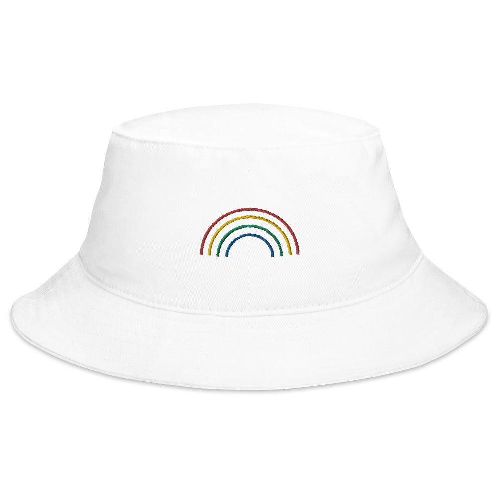 Sombrero de pescador con arcoíris