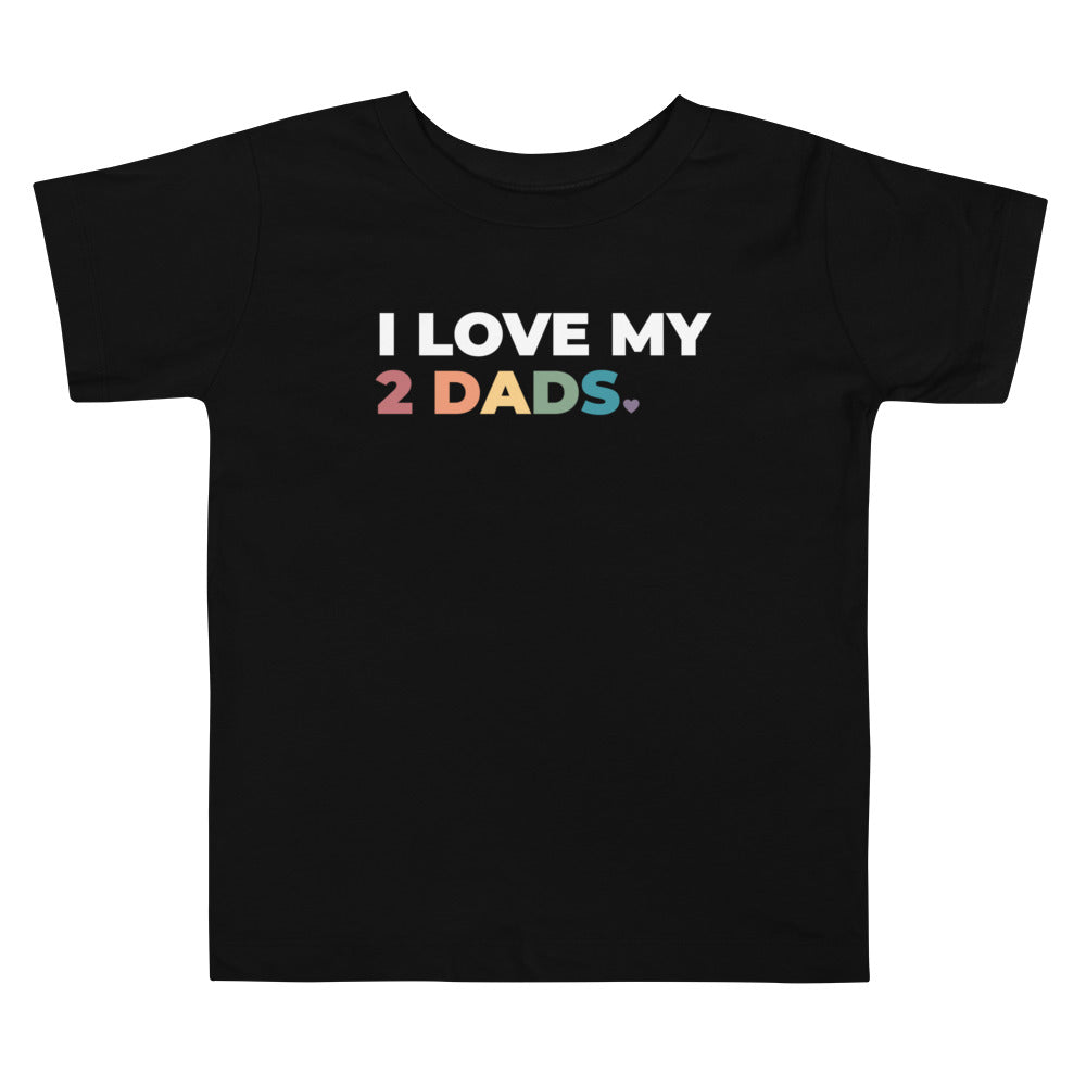 Camiseta para niños pequeños "Amo a mis dos papás"