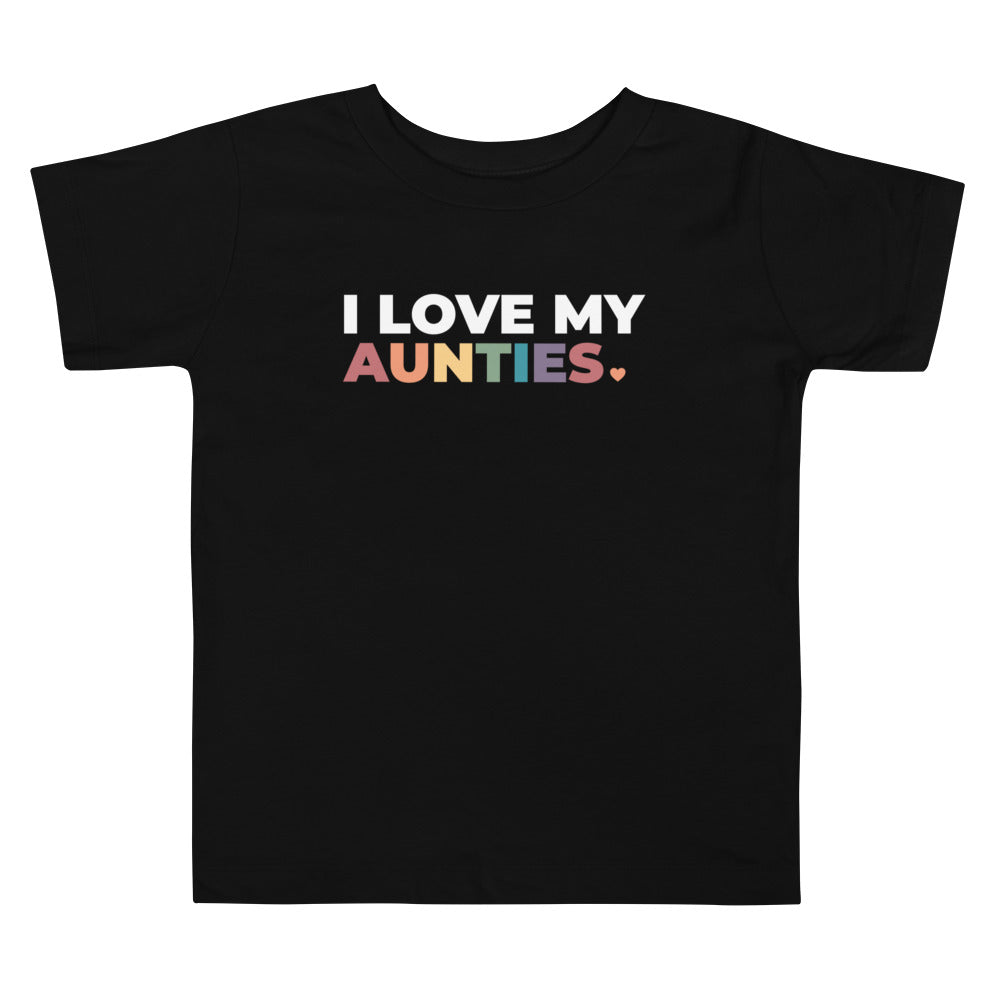 Camiseta para niños pequeños "Amo a mis tías"