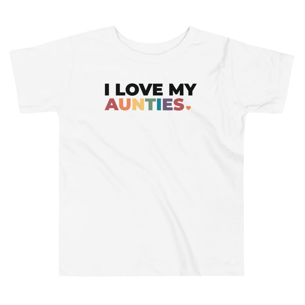 Camiseta para niños pequeños "Amo a mis tías"