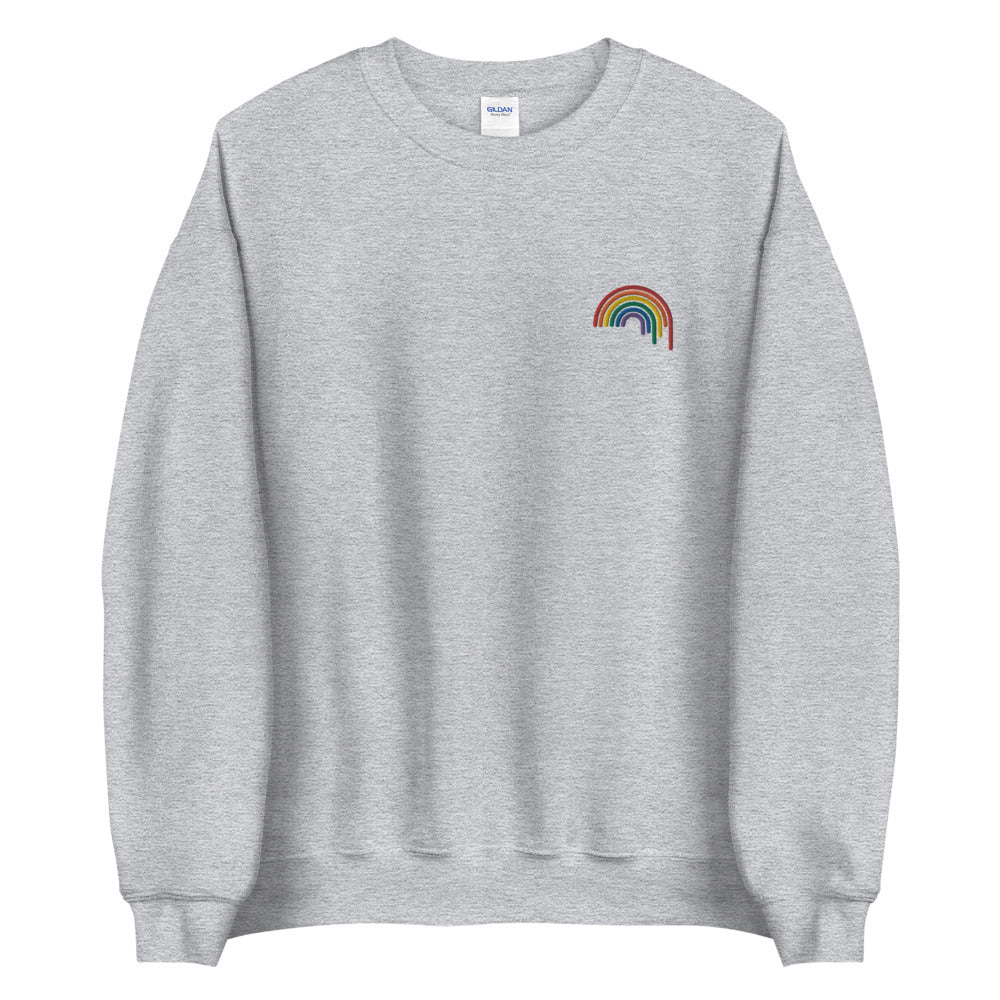 Sudadera unisex bordada con goteo de arcoíris