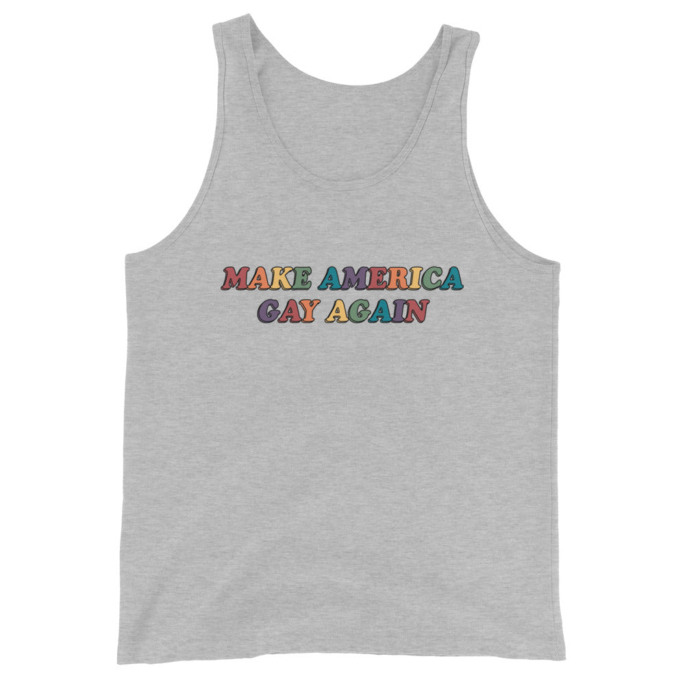Camiseta sin mangas unisex Make America Gay Again