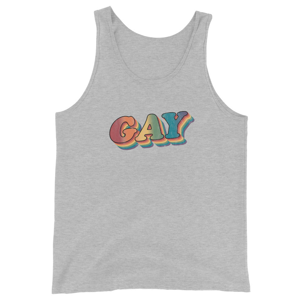 Camiseta sin mangas unisex retro gay