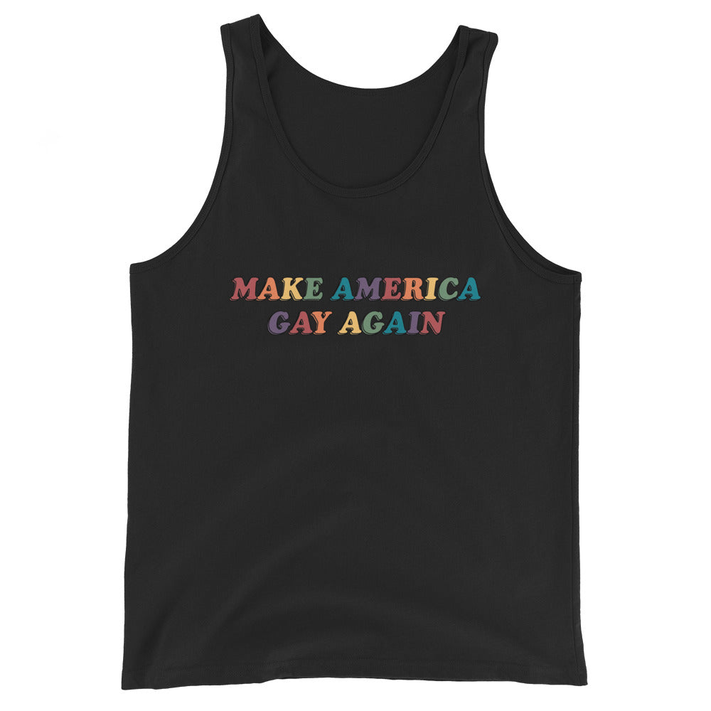 Camiseta sin mangas unisex Make America Gay Again