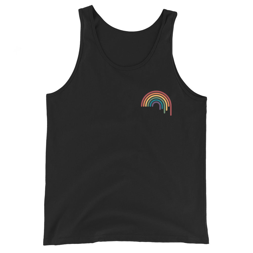 Camiseta sin mangas unisex Rainbow Drip
