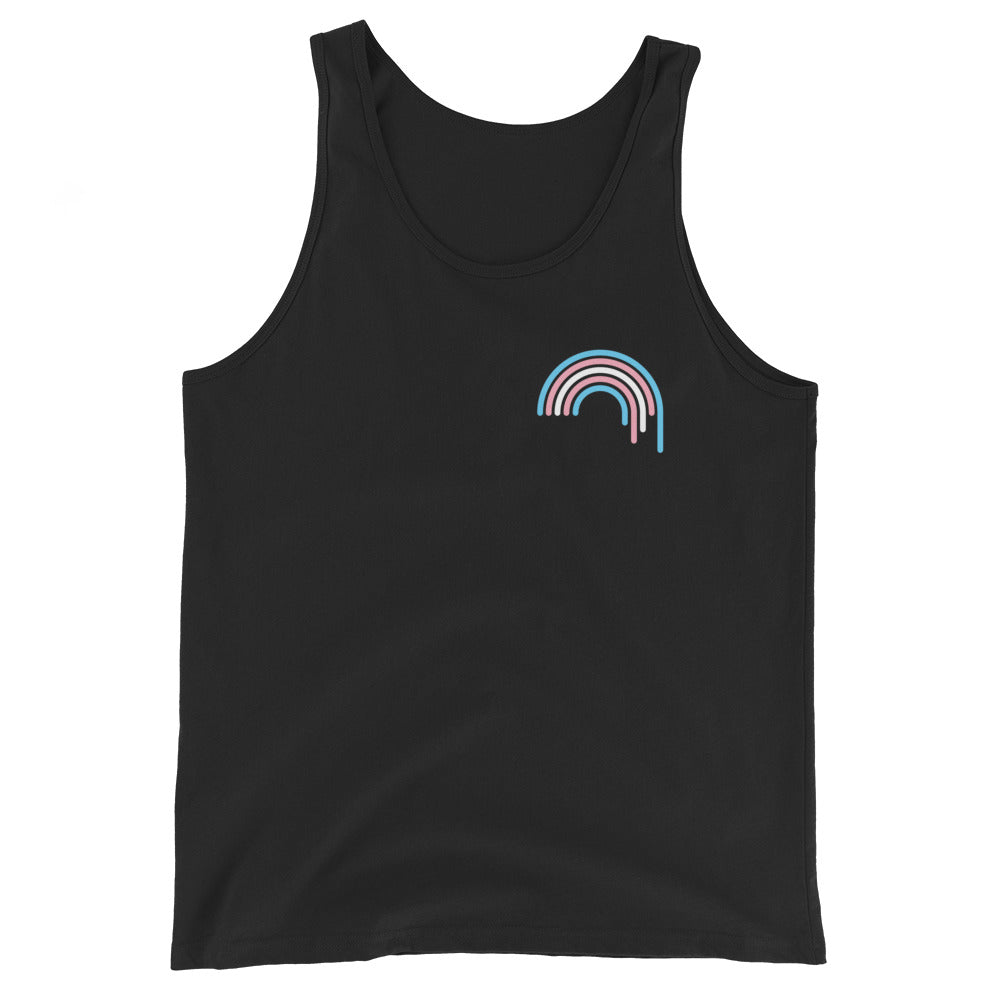 Camiseta sin mangas unisex Trans Rainbow Drip