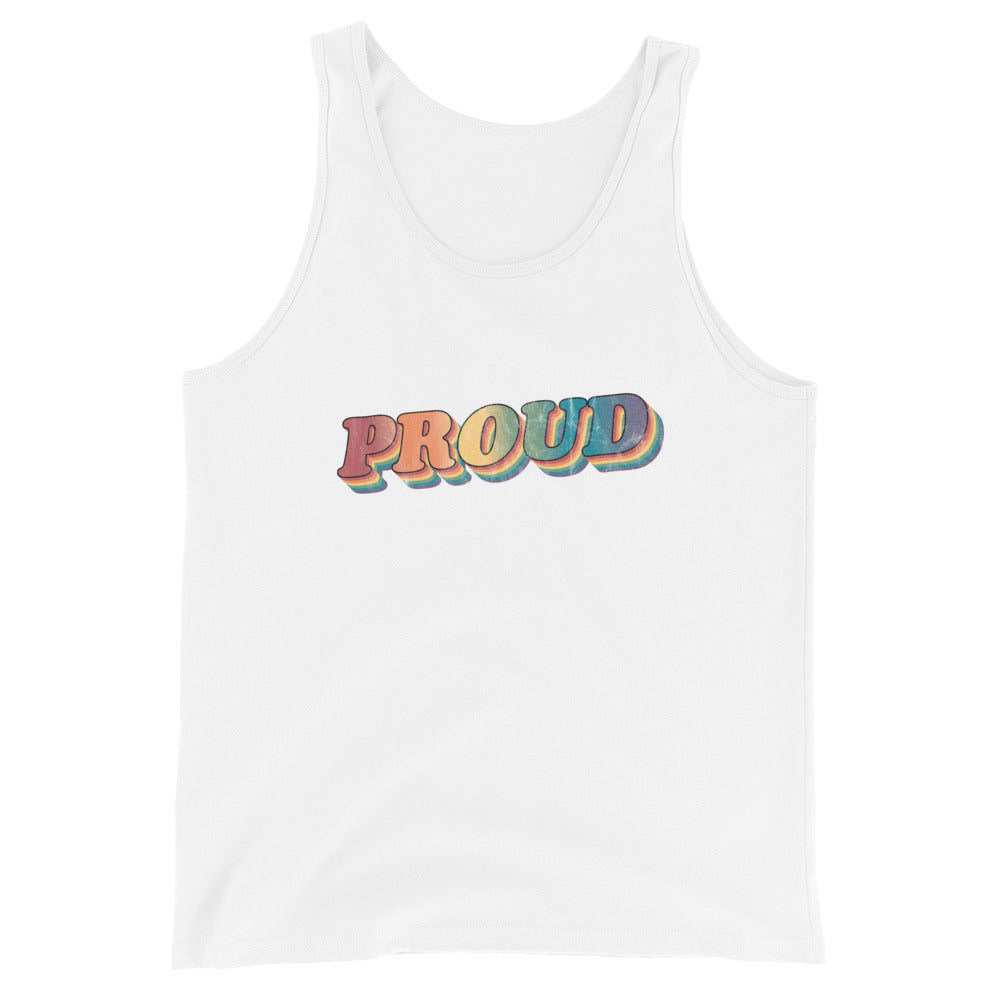Camiseta sin mangas unisex con orgullo retro
