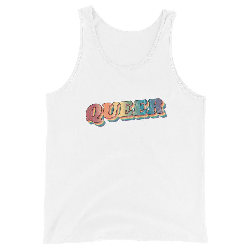 Camiseta sin mangas unisex retro queer