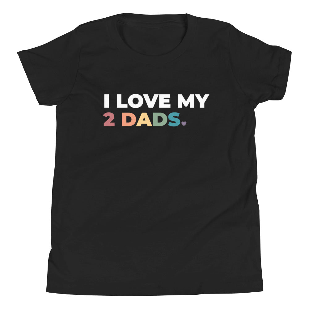 Camiseta juvenil "Amo a mis dos papás"